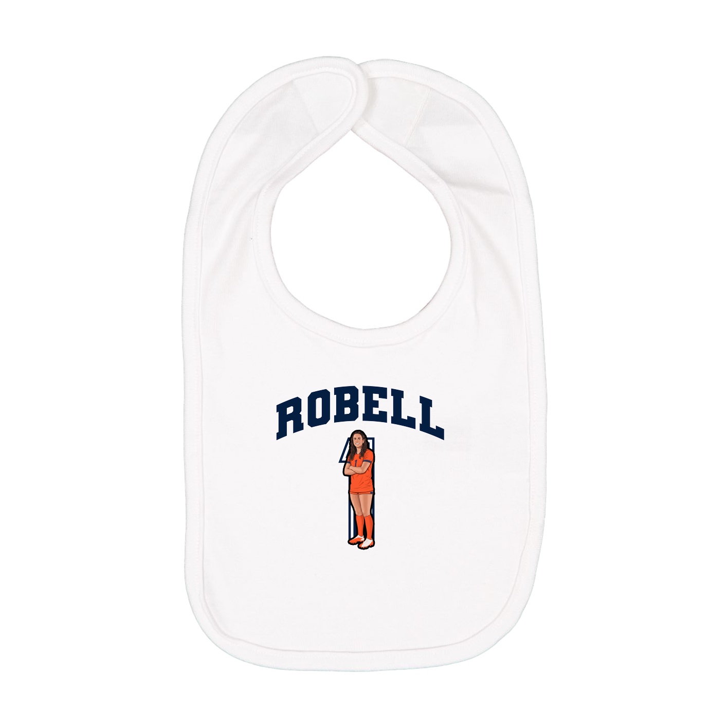 Infant Bib — Number in White