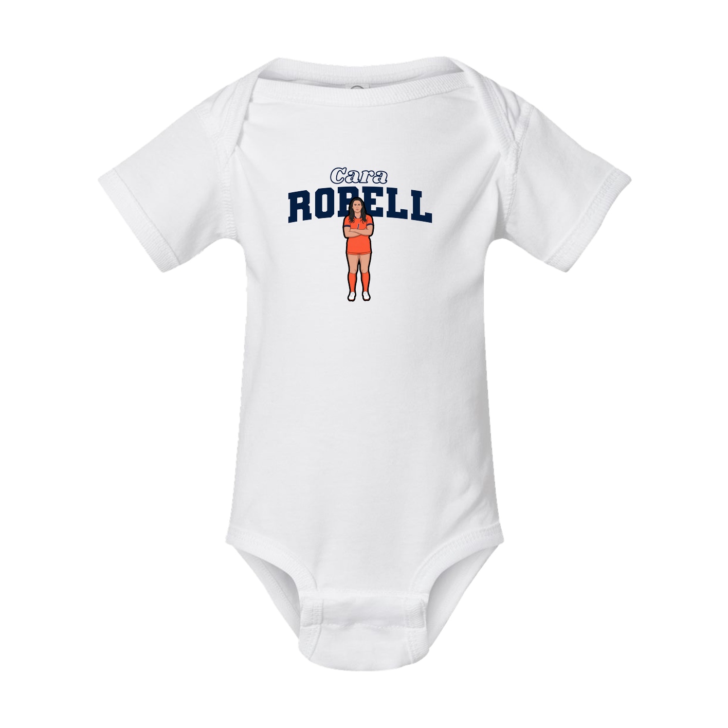 Baby Onesie — Name Arch in White