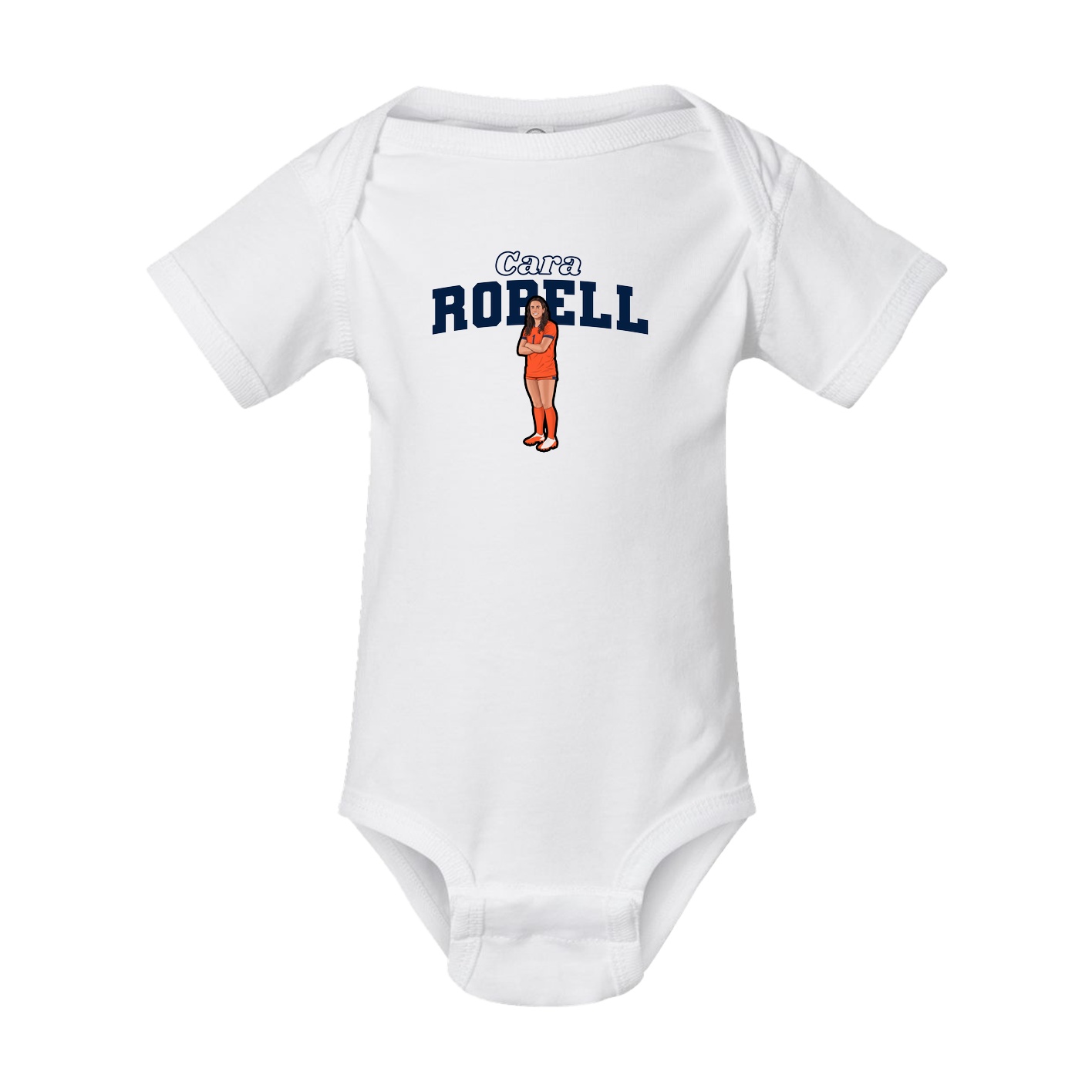 Baby Onesie — Name Arch in White