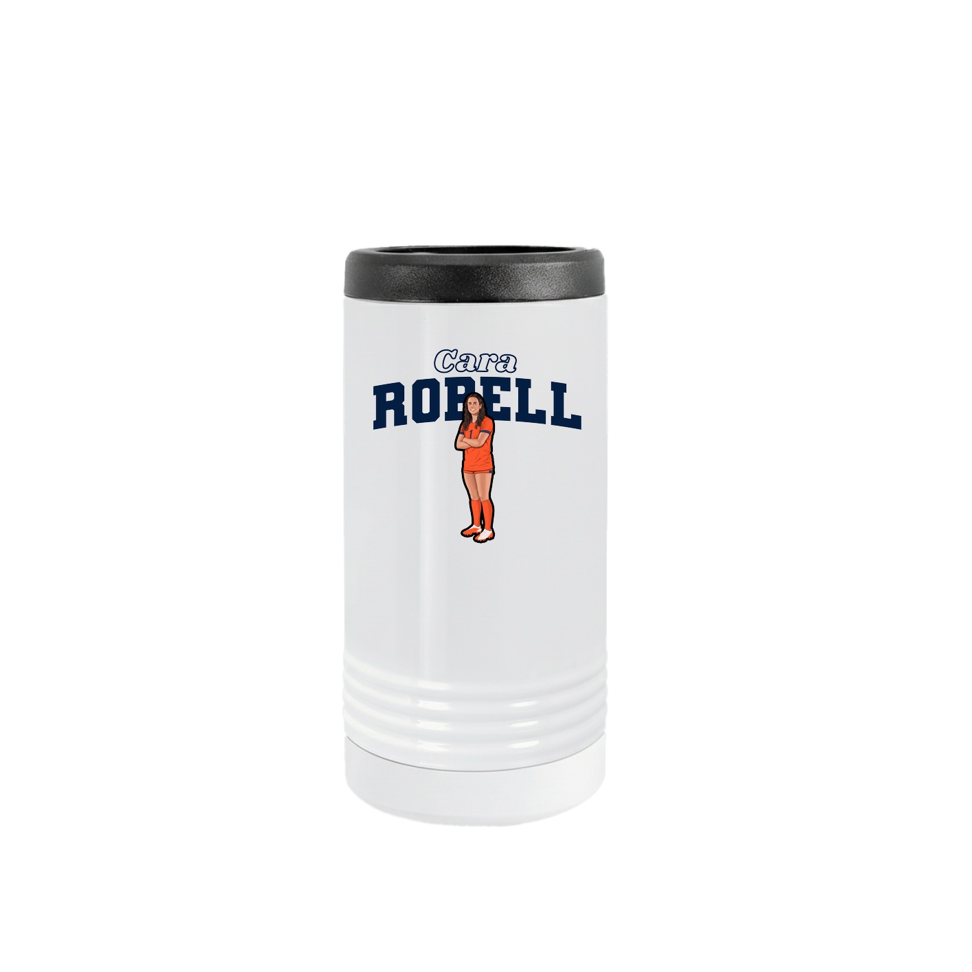 Slim Beverage Holder — Name Arch in White