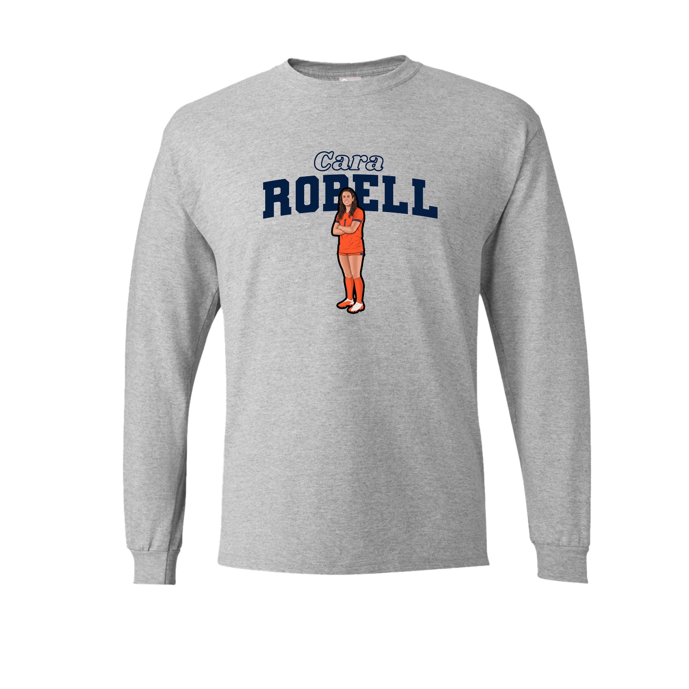 Long Sleeve Tee — Name Arch in Grey