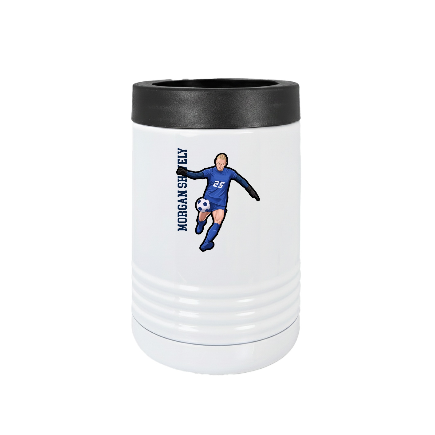 Beverage Holder — Name Vertical in White
