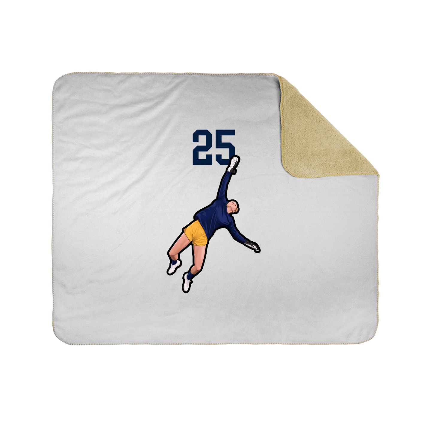 Throw Blanket — Number Top in White