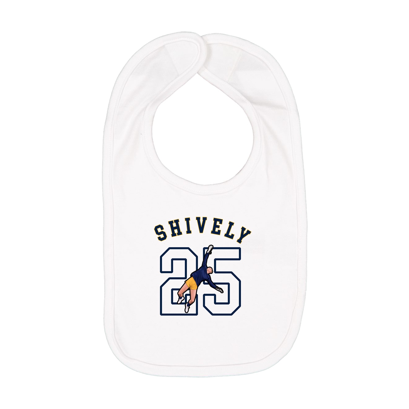 Infant Bib — Shirsey Arch in White