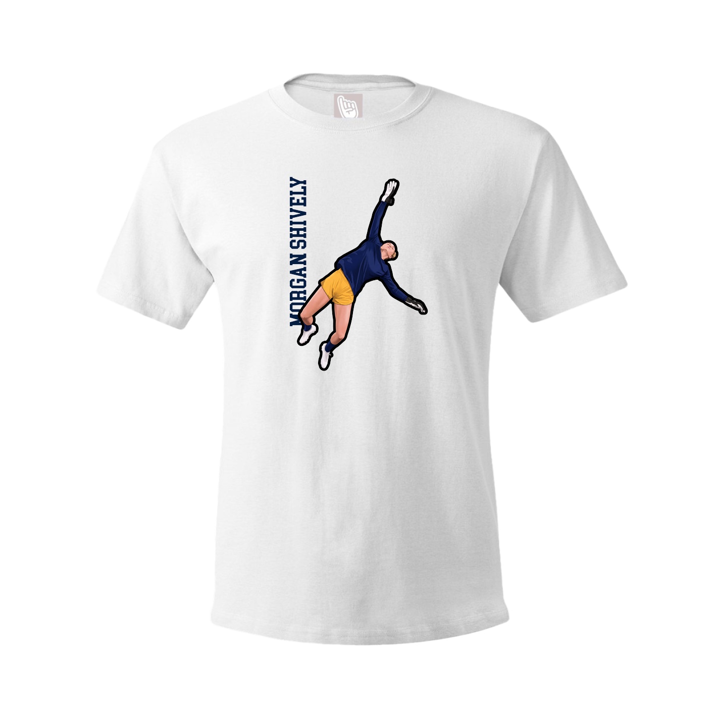 Youth Tee — Name Vertical in White