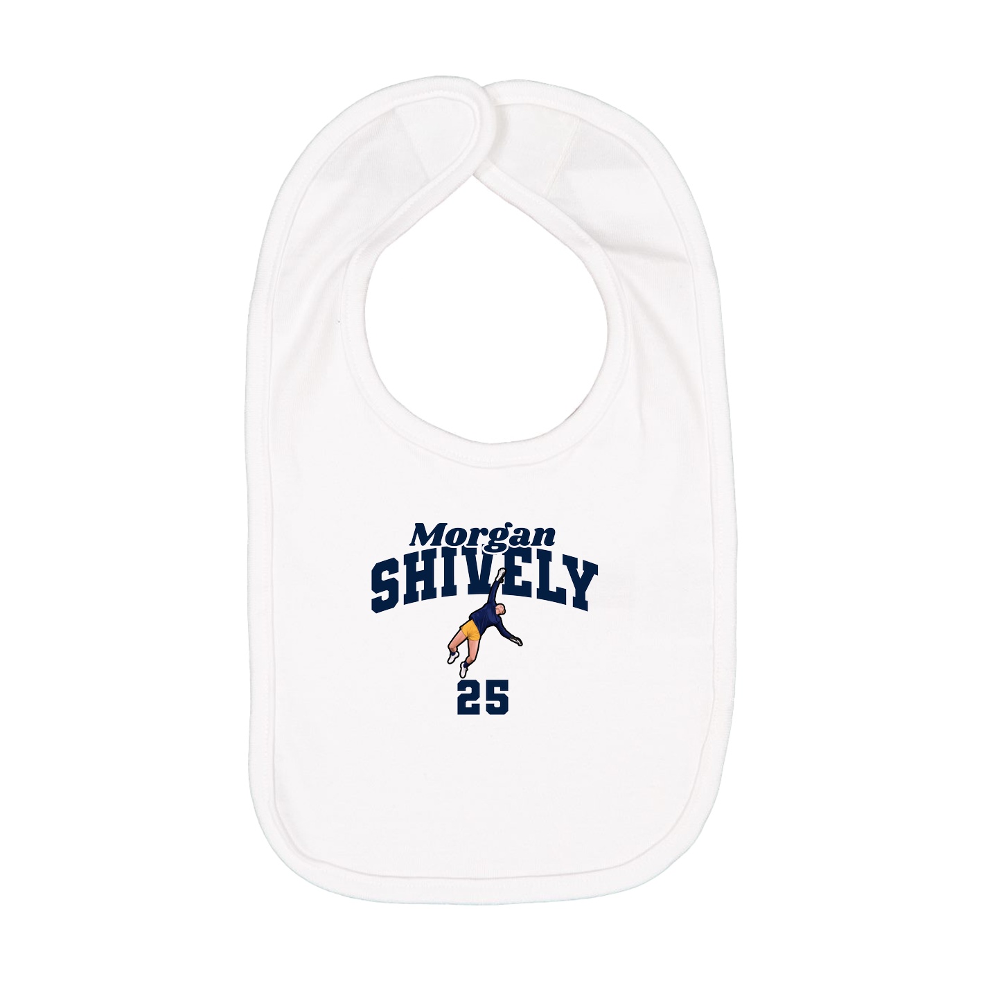 Infant Bib — Signature Arch in White