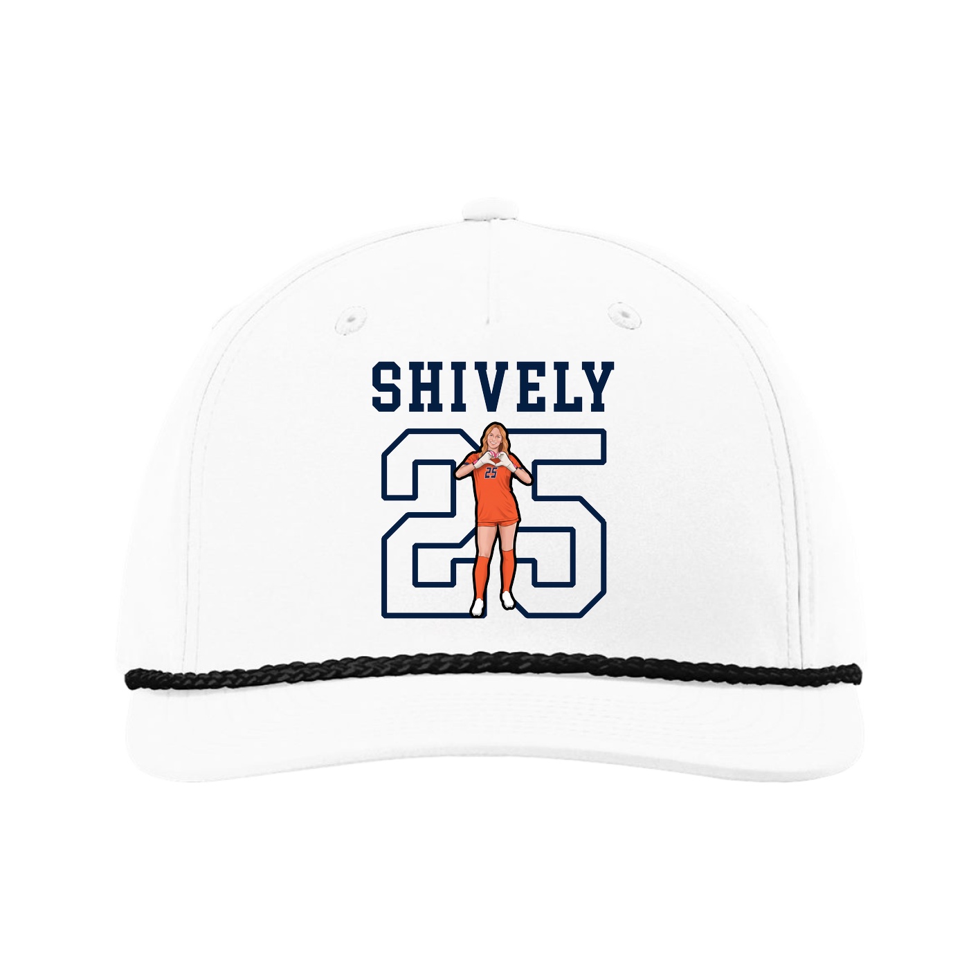 Five-Panel Classic Rope Cap — Shirsey in White