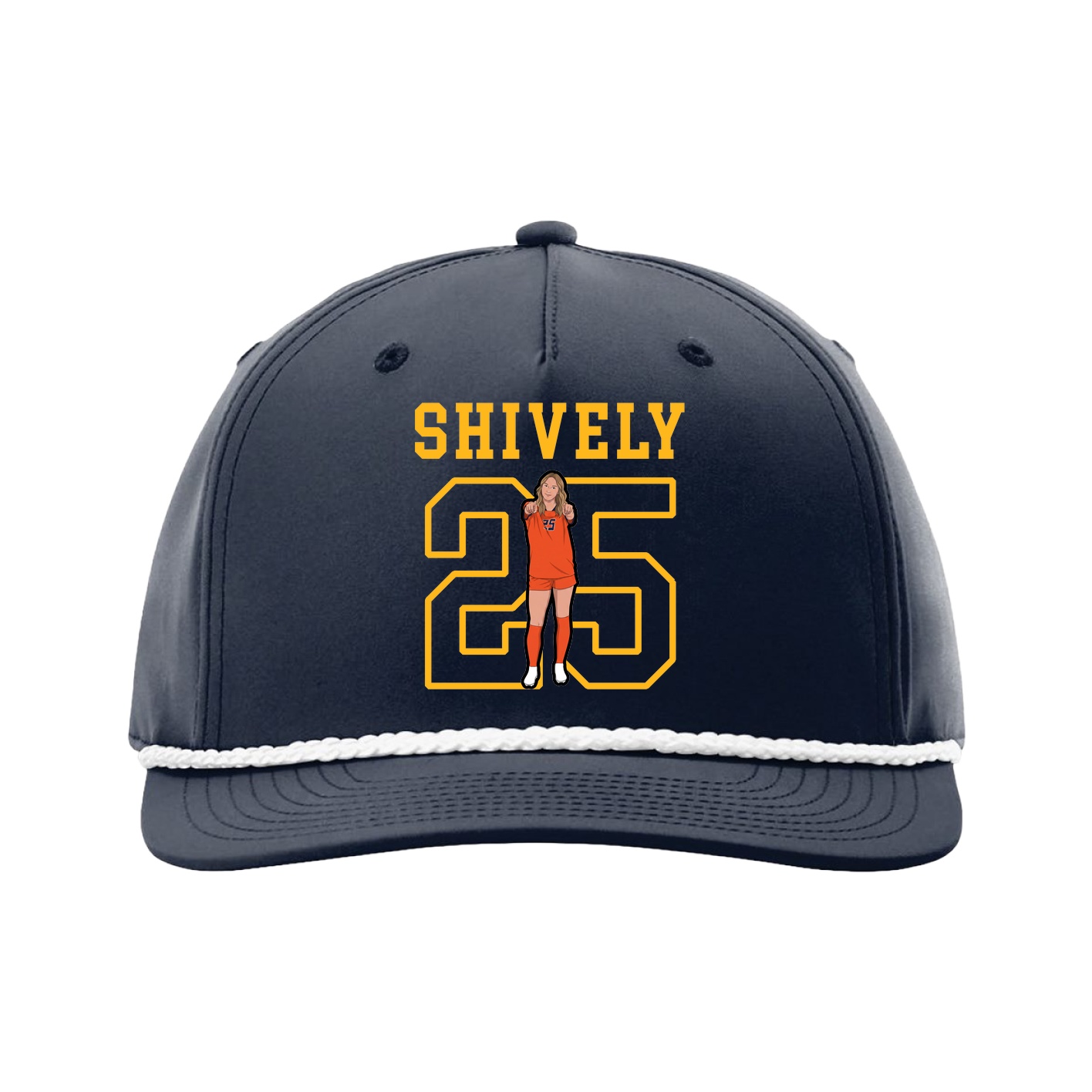 Five-Panel Classic Rope Cap — Shirsey in Navy