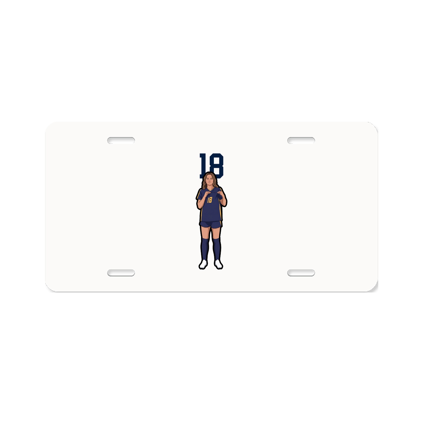 License Plate — Number Top in Classic
