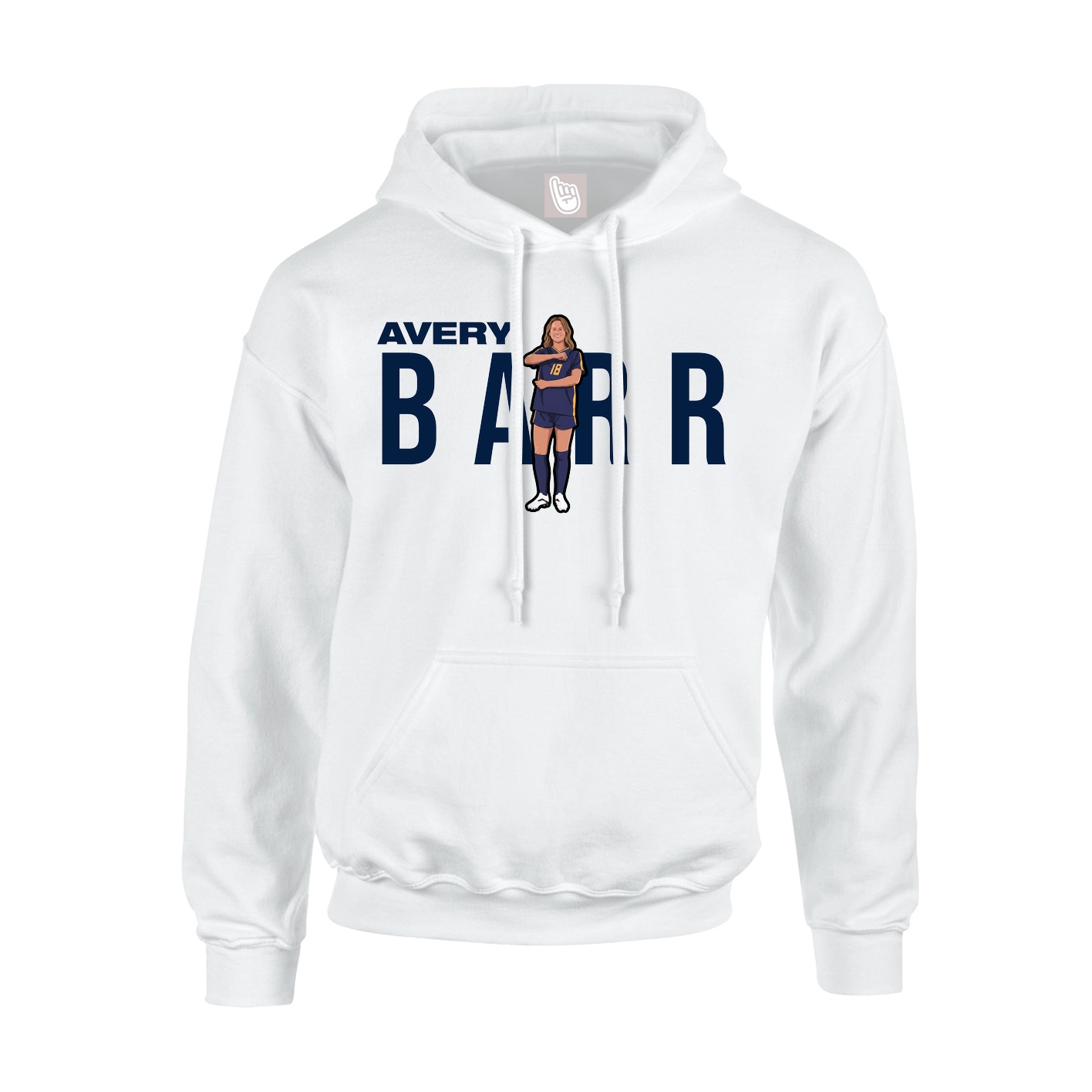 Youth Hoodie — Player Name in White