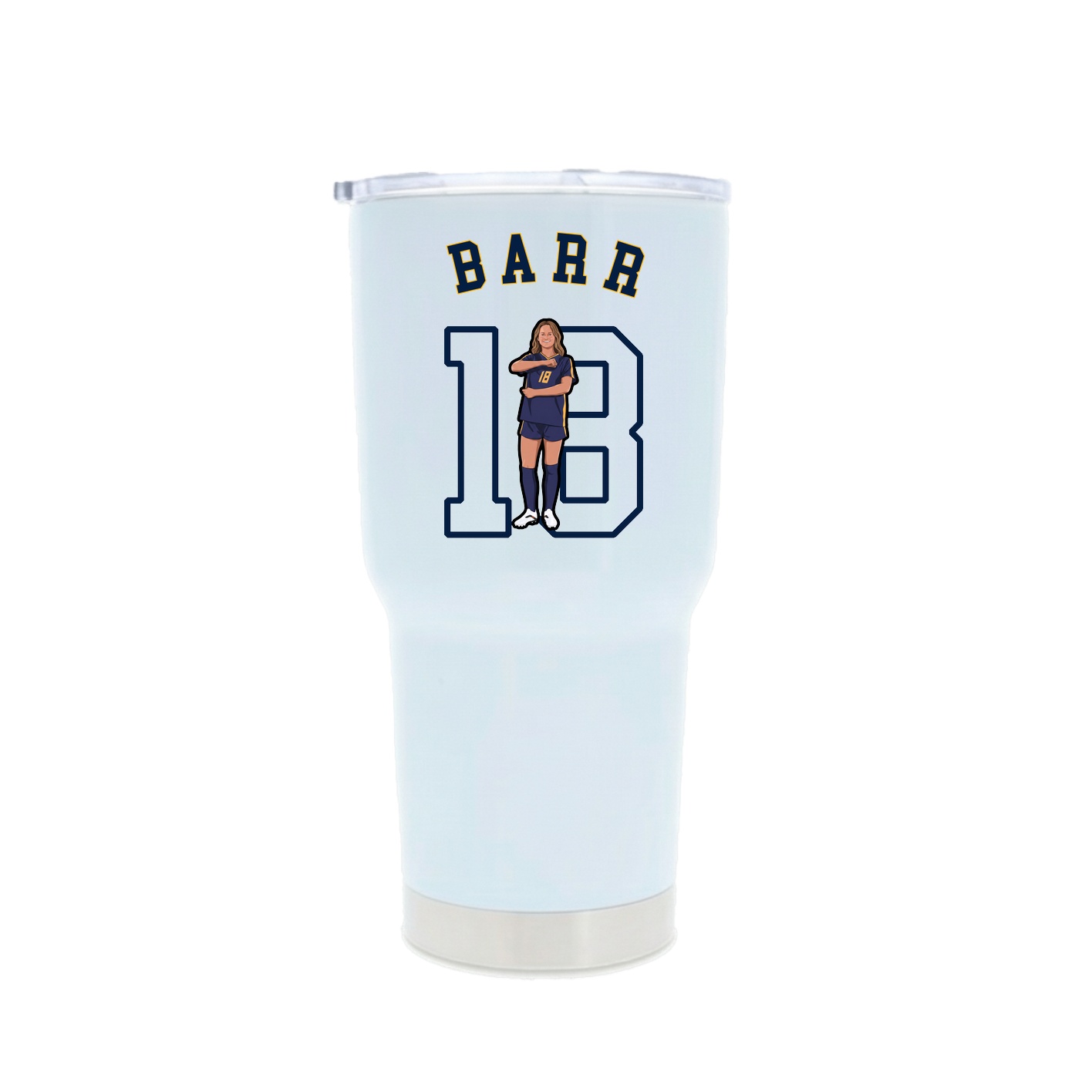 30oz Stainless Steel Tumbler — Shirsey Arch in White