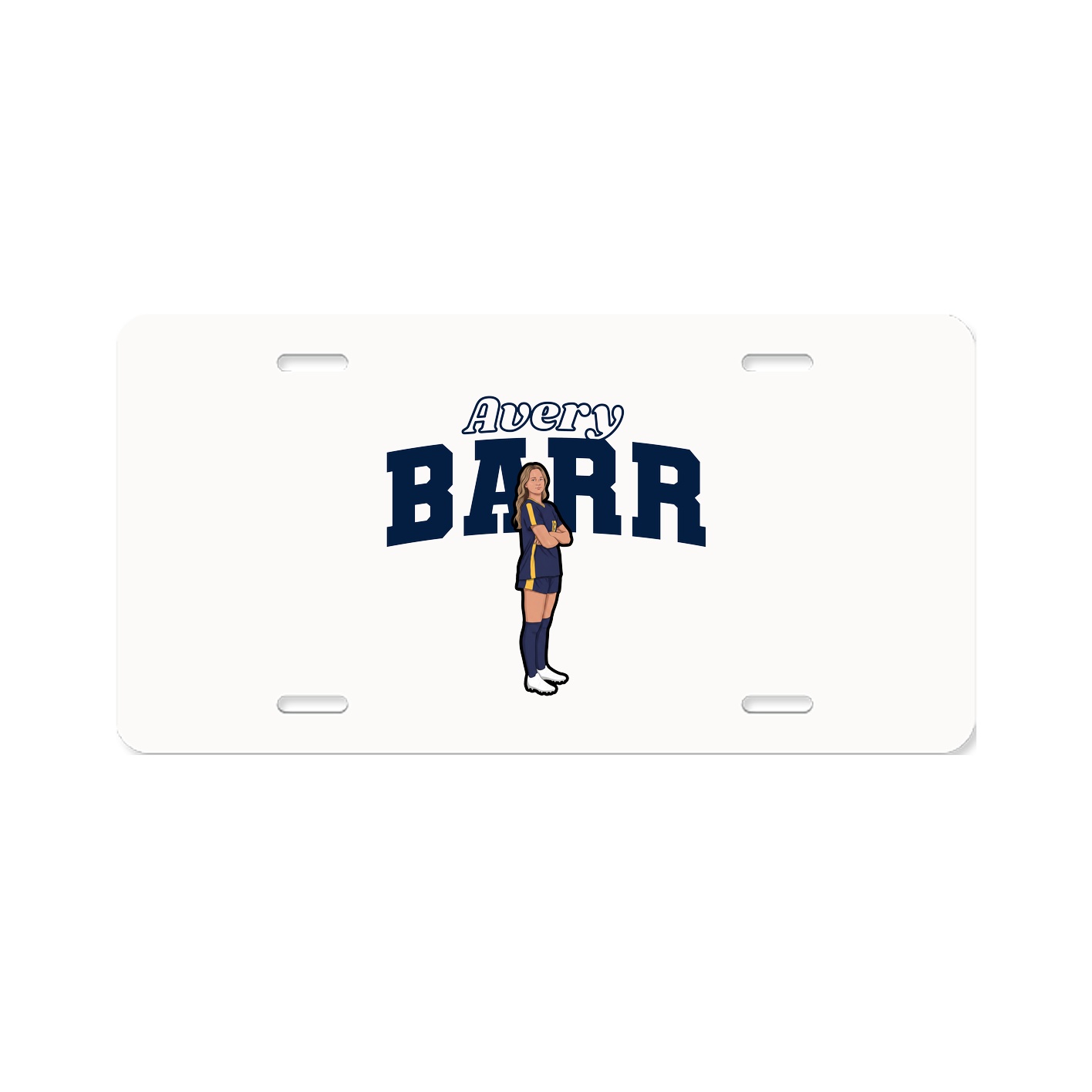 License Plate — Name Arch in Classic