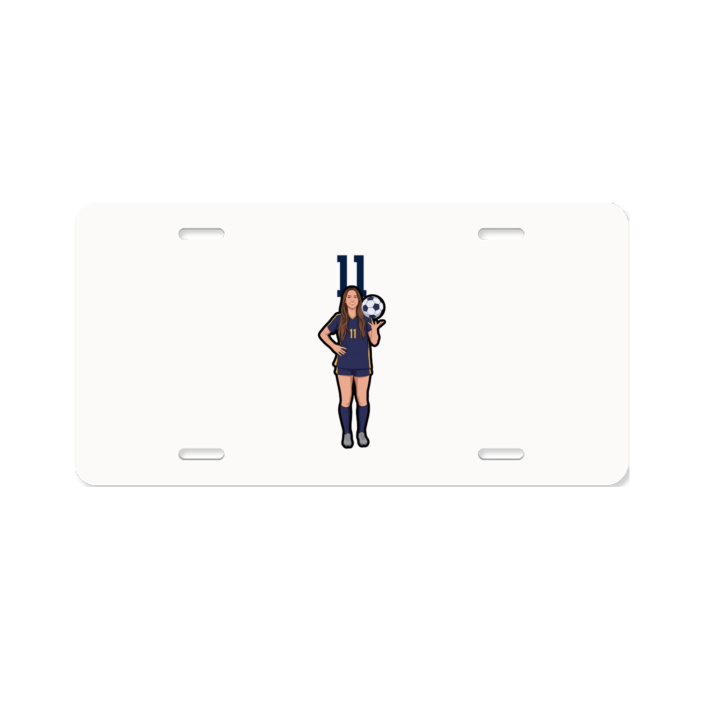 License Plate — Number Top in Classic