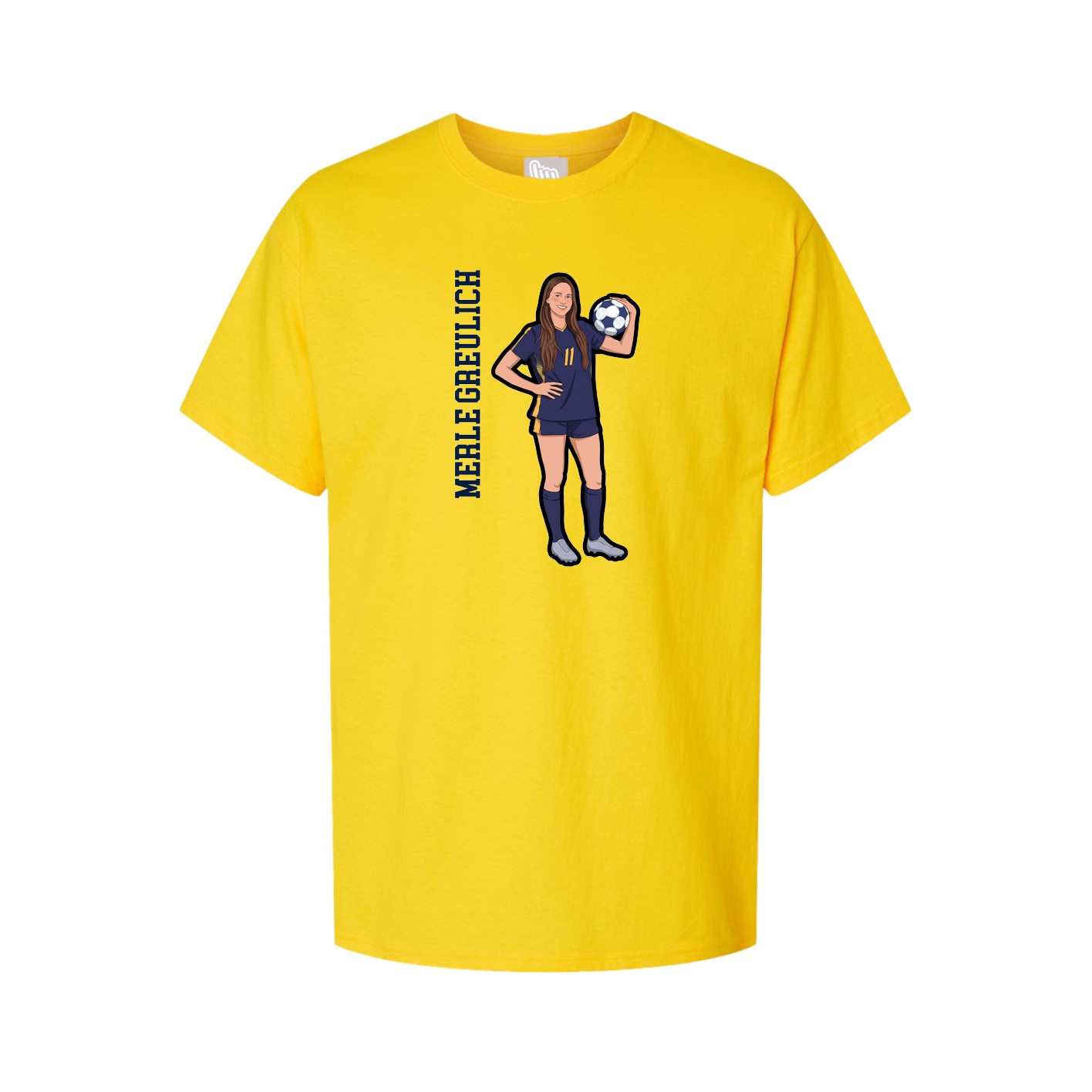 Youth Tee — Name Vertical in Gold