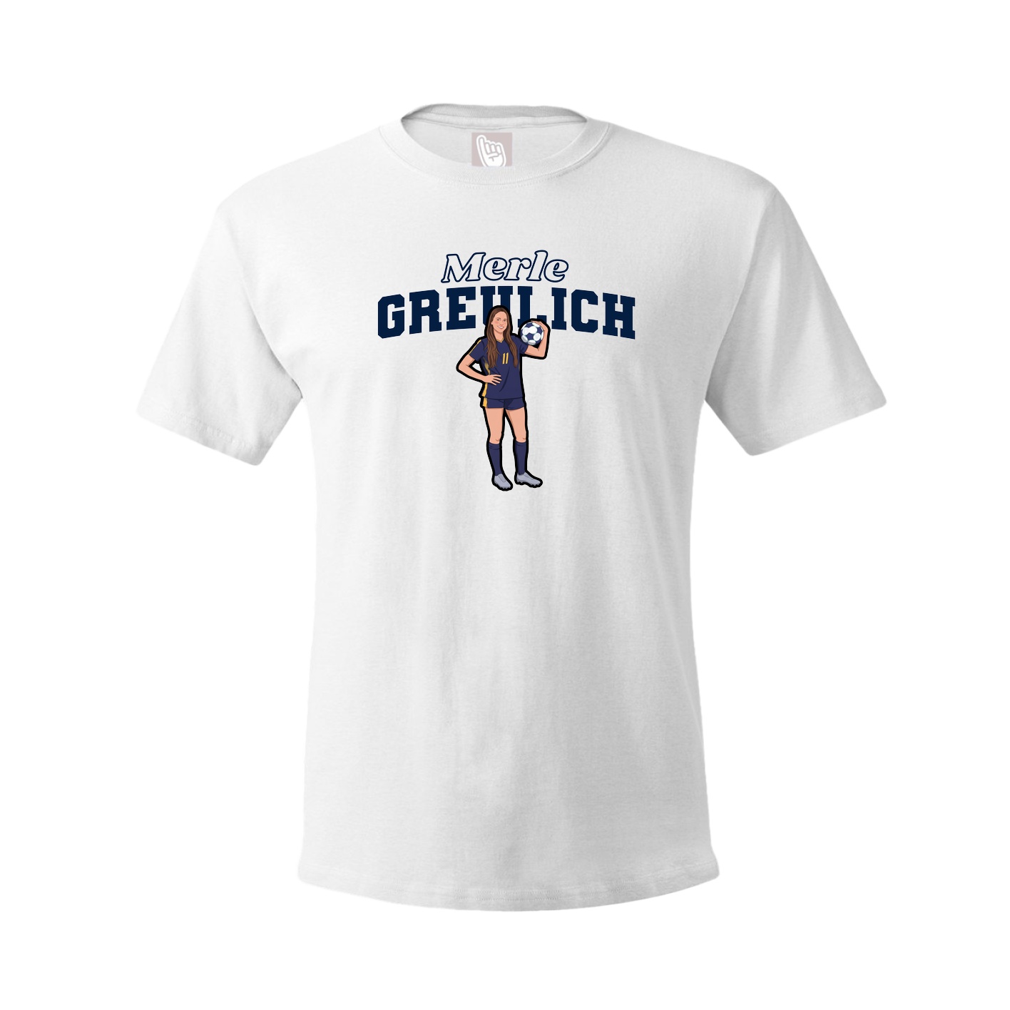 Youth Tee — Name Arch in White