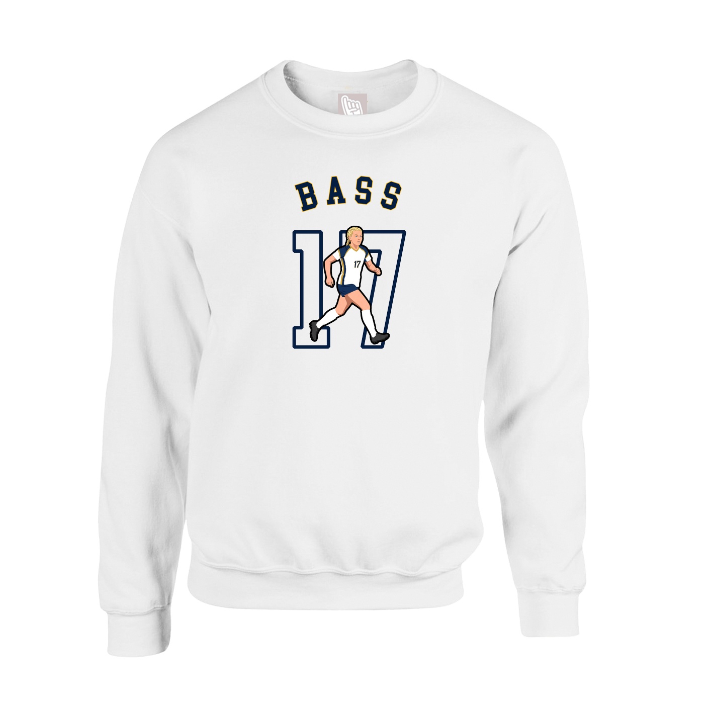 Fleece Crew — Shirsey Arch in White