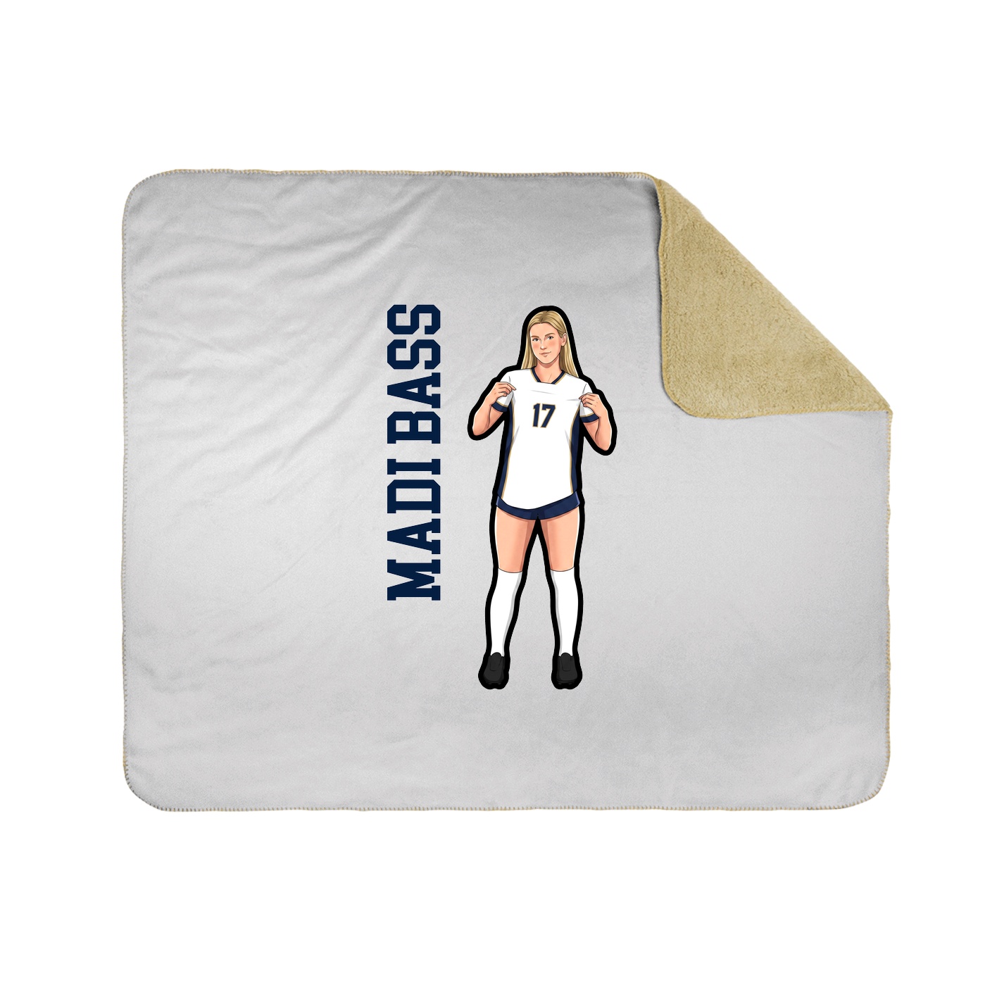 50x60 Sherpa Lined Throw Blanket