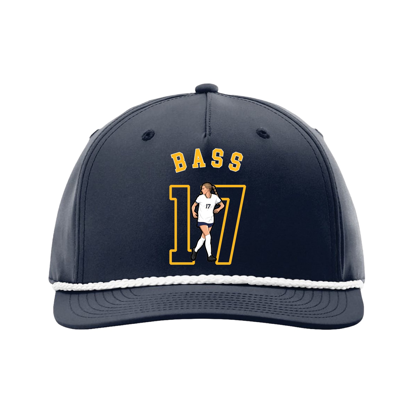 Five-Panel Classic Rope Cap — Shirsey Arch in Navy