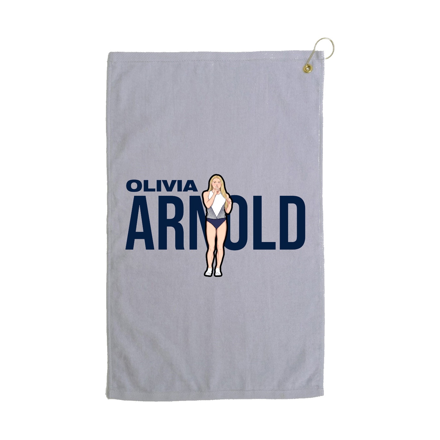 Golf Towel — Player Name in Grey