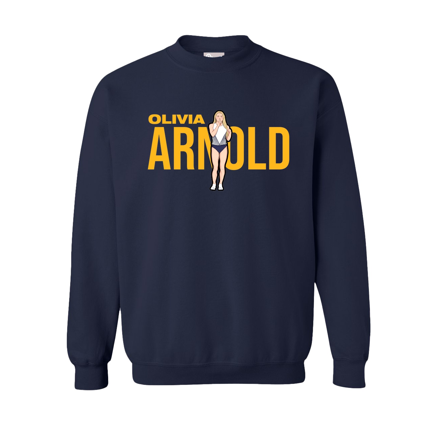 Fleece Crew — Player Name in Navy