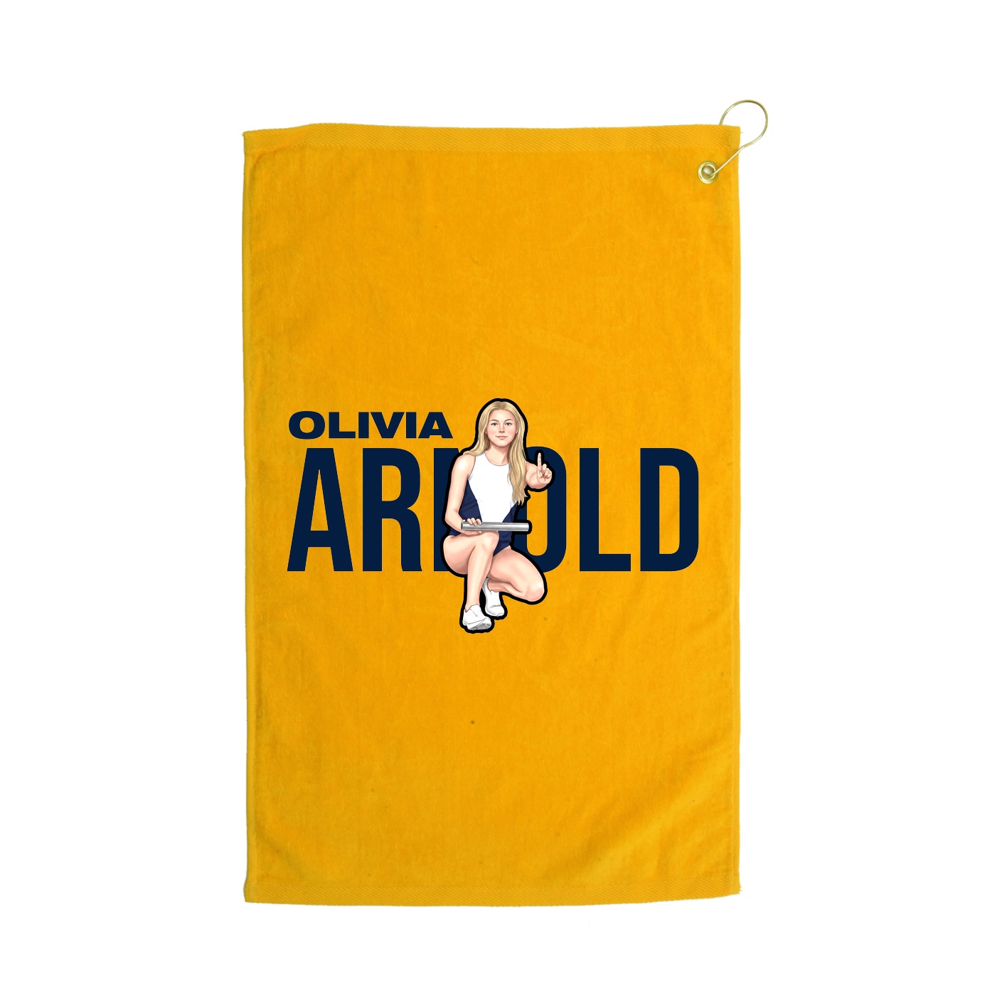 Golf Towel — Player Name in Gold