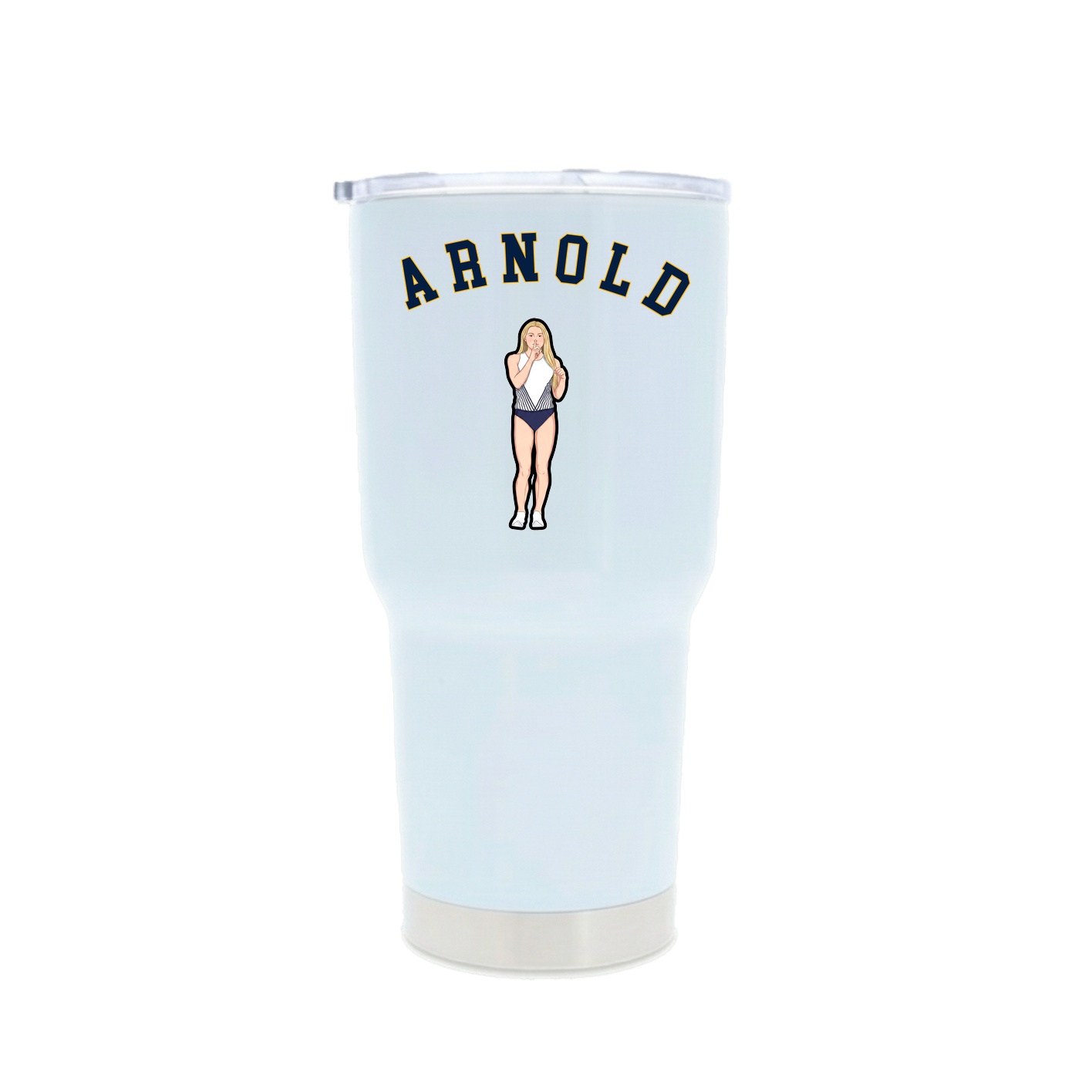 30oz Stainless Steel Tumbler — Shirsey Arch in White