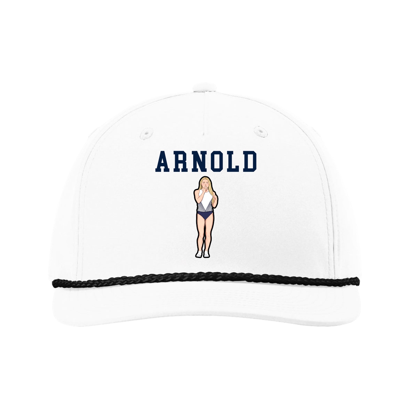 Five-Panel Classic Rope Cap — Shirsey in White