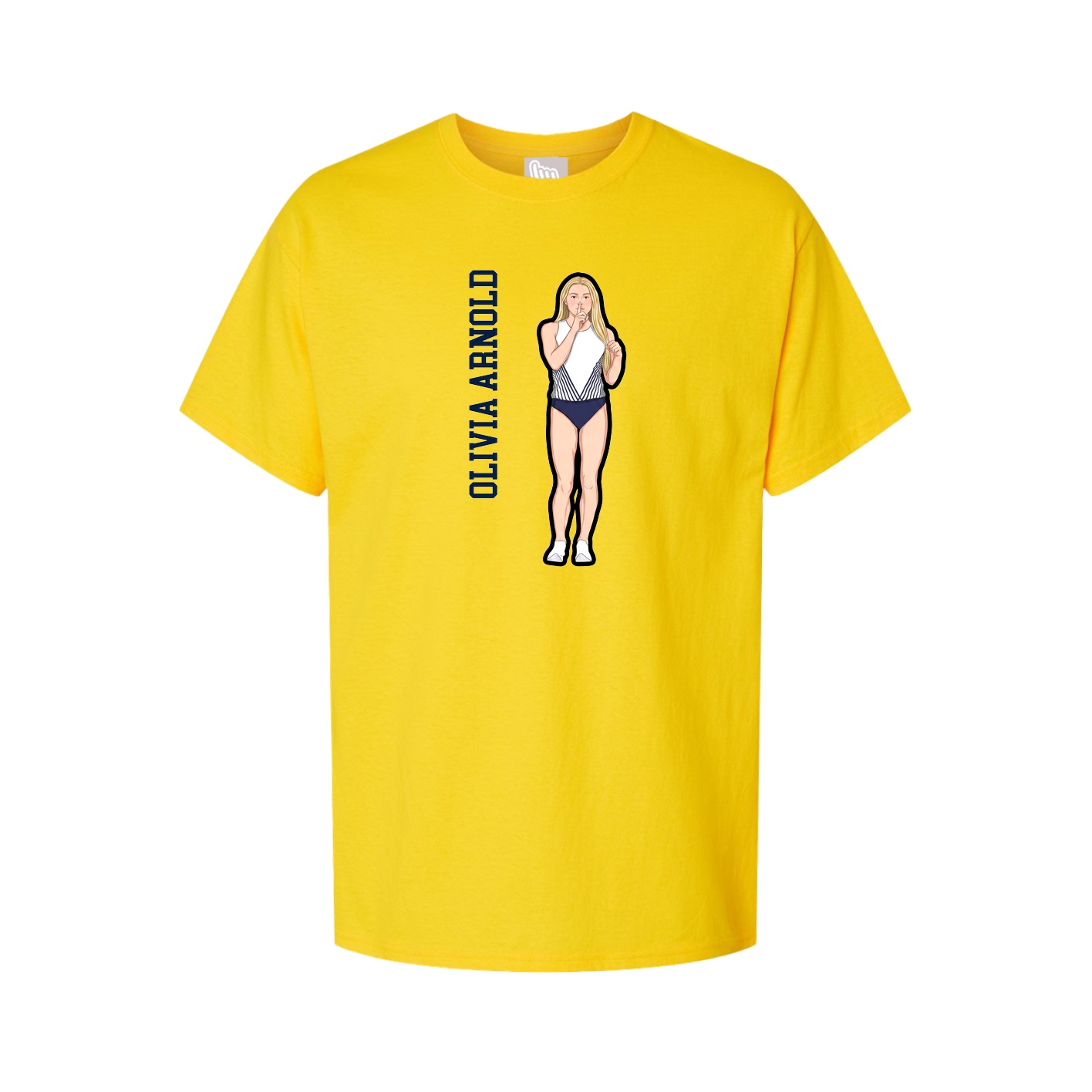 Youth Tee — Name Vertical in Gold