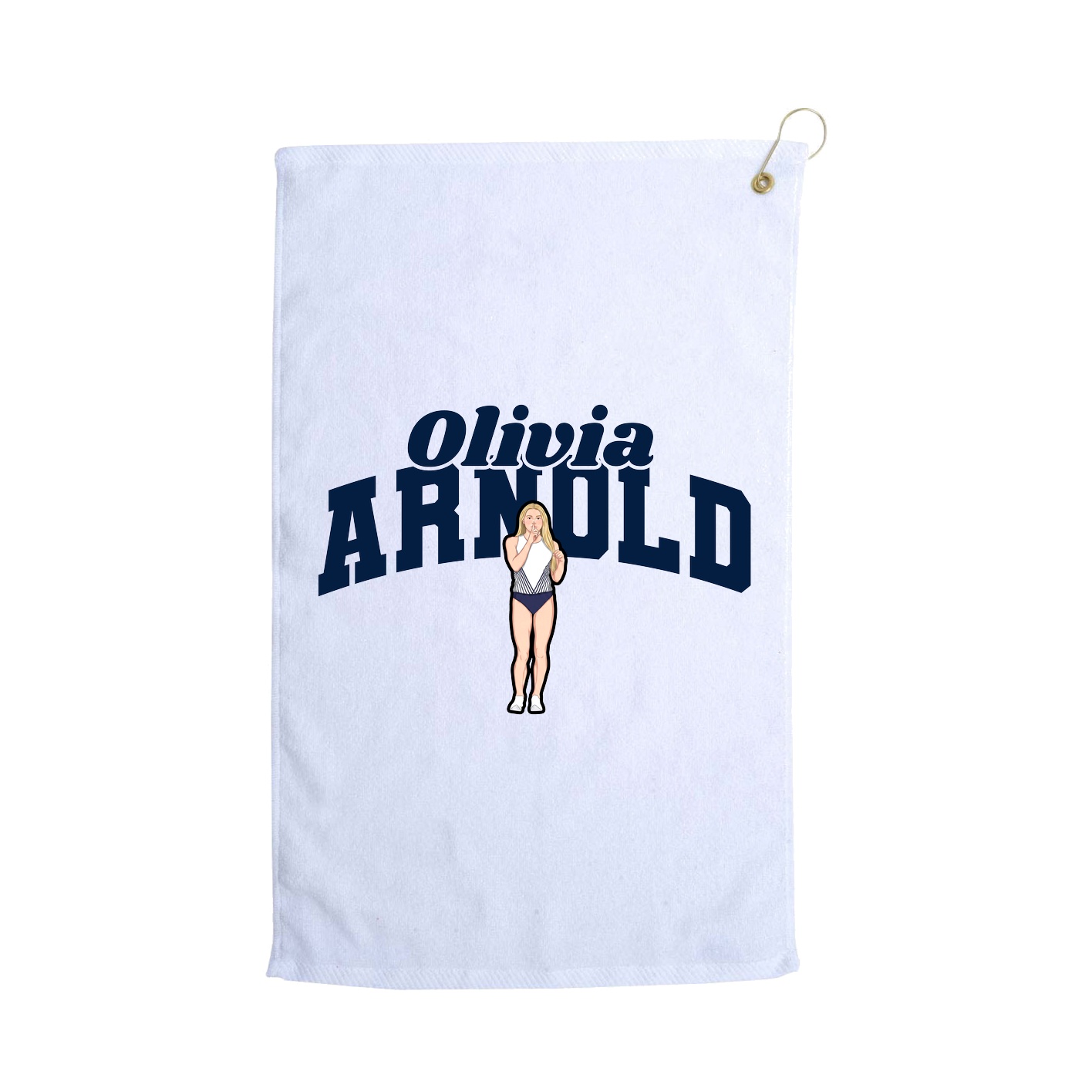 Golf Towel — Signature Arch in White
