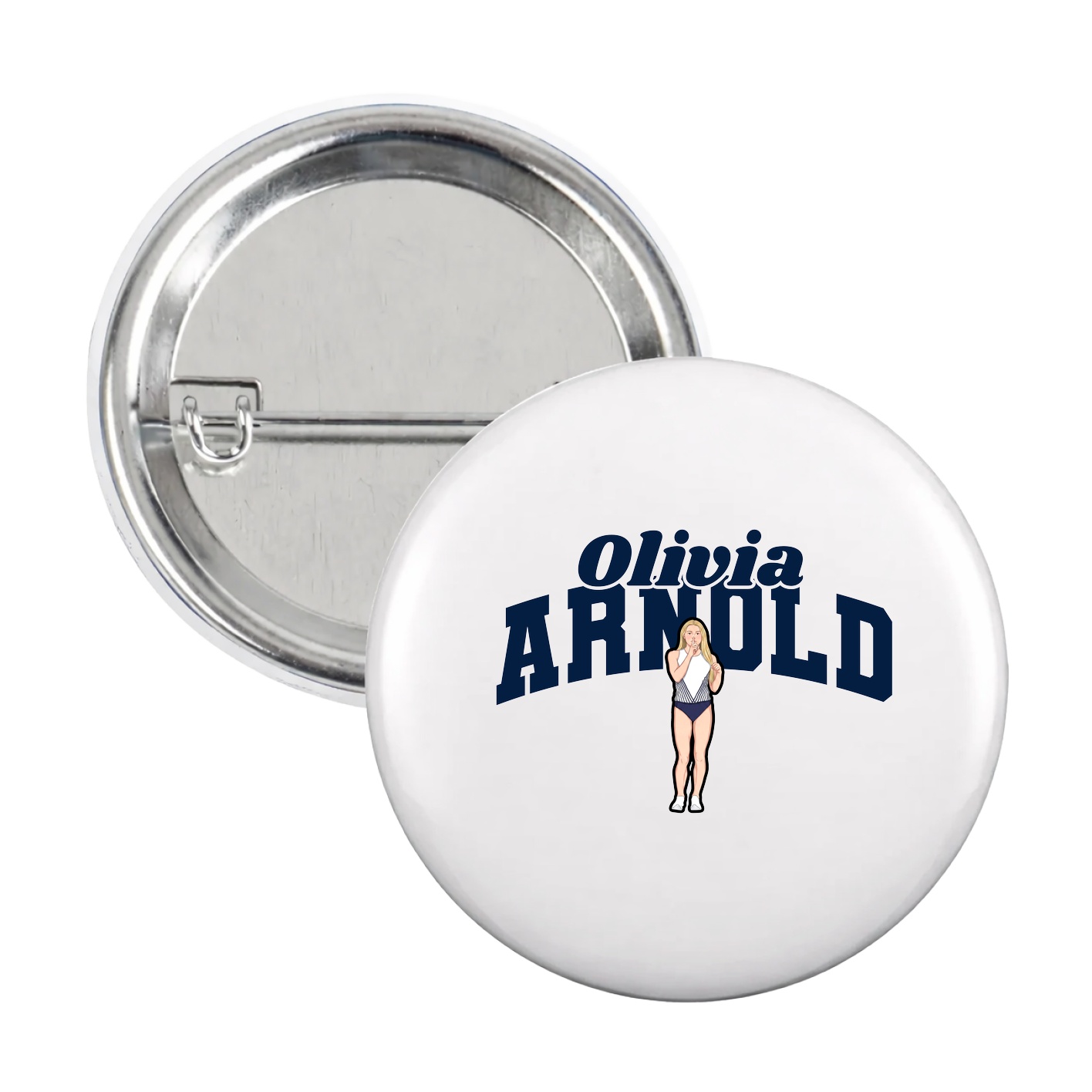 Game Day Button — Signature Arch in White