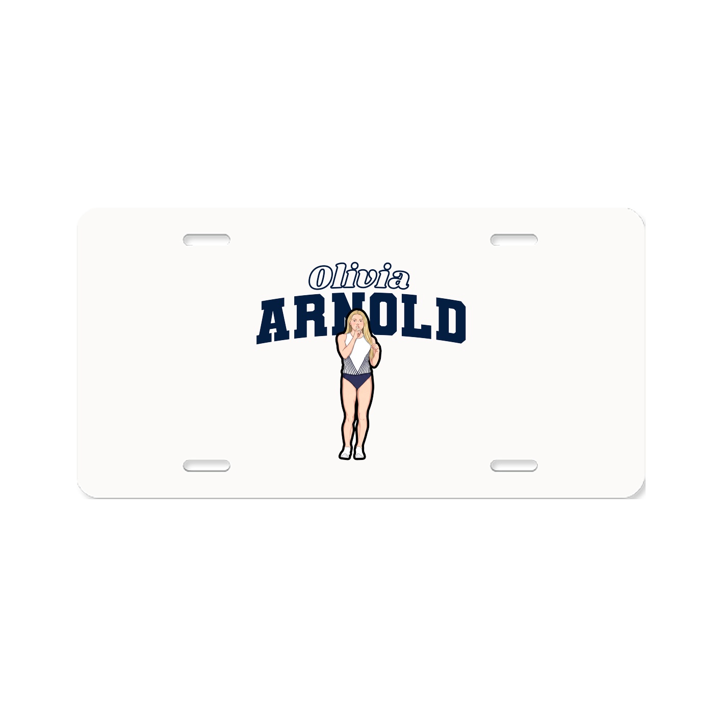 License Plate — Name Arch in Classic