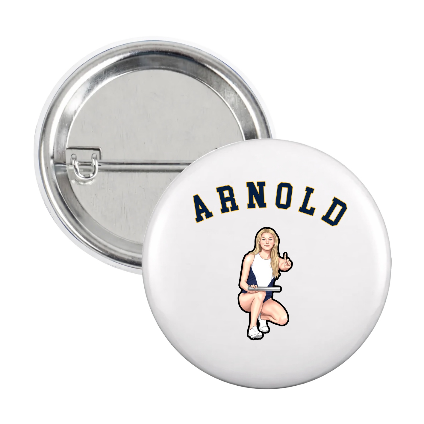 Game Day Button — Shirsey Arch in White
