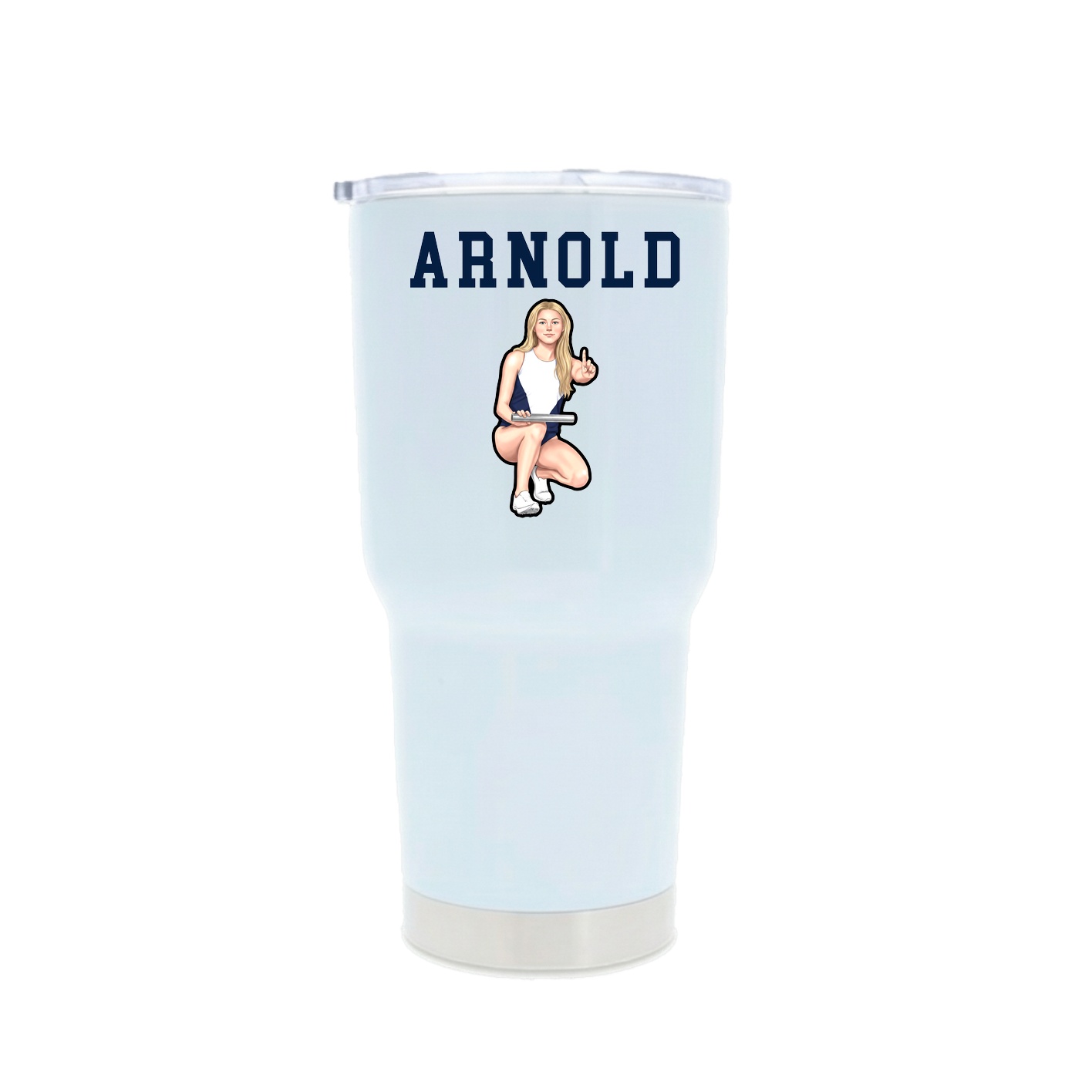 30oz Stainless Steel Tumbler — Shirsey in White
