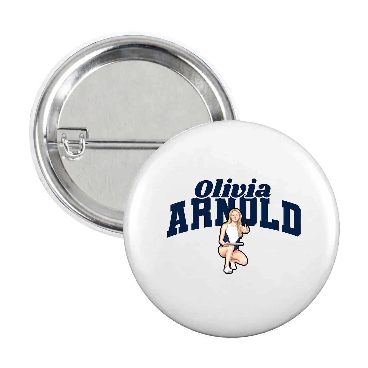 Game Day Button — Signature Arch in White