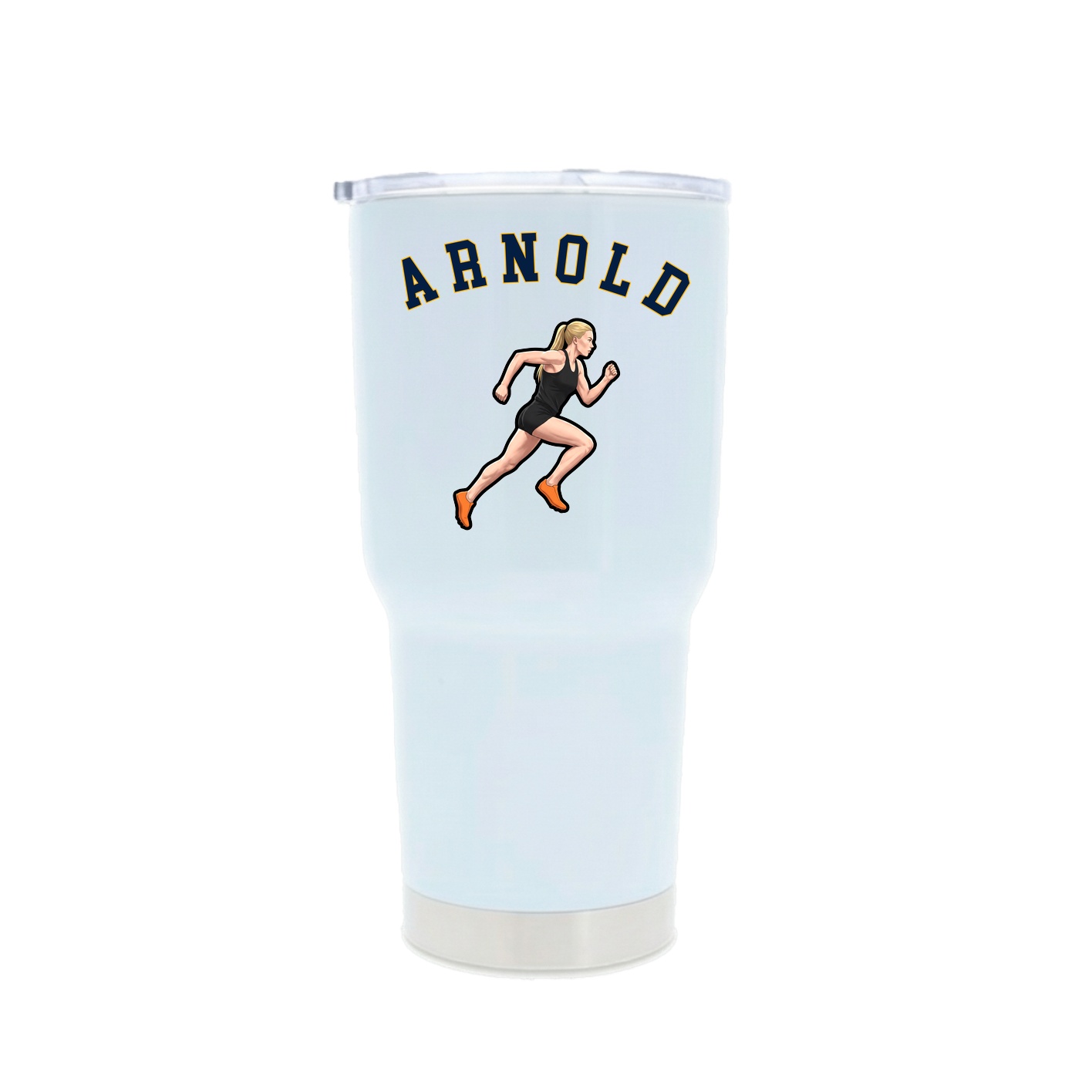 30oz Stainless Steel Tumbler — Shirsey Arch in White