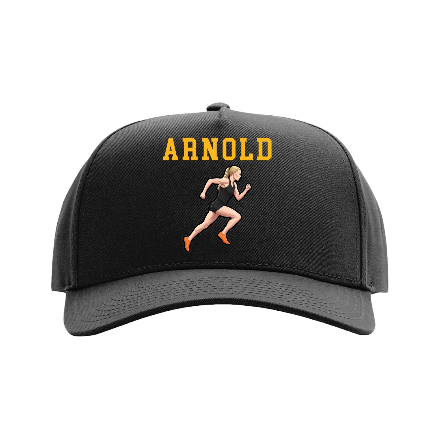 Full Fabric Five-Panel Champ Cap — Shirsey in Black