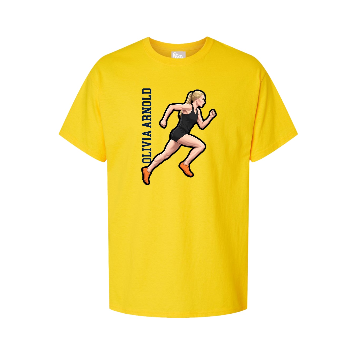 Tee — Name Vertical in Gold