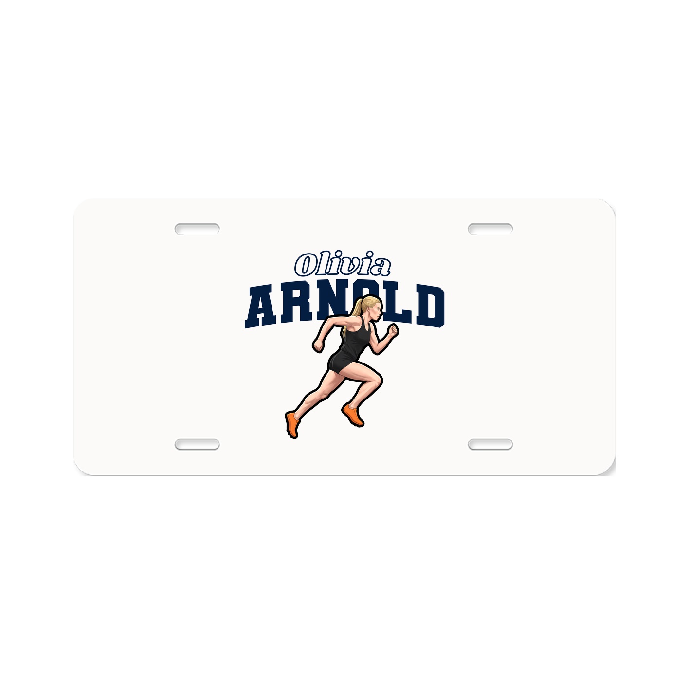 License Plate — Name Arch in Classic