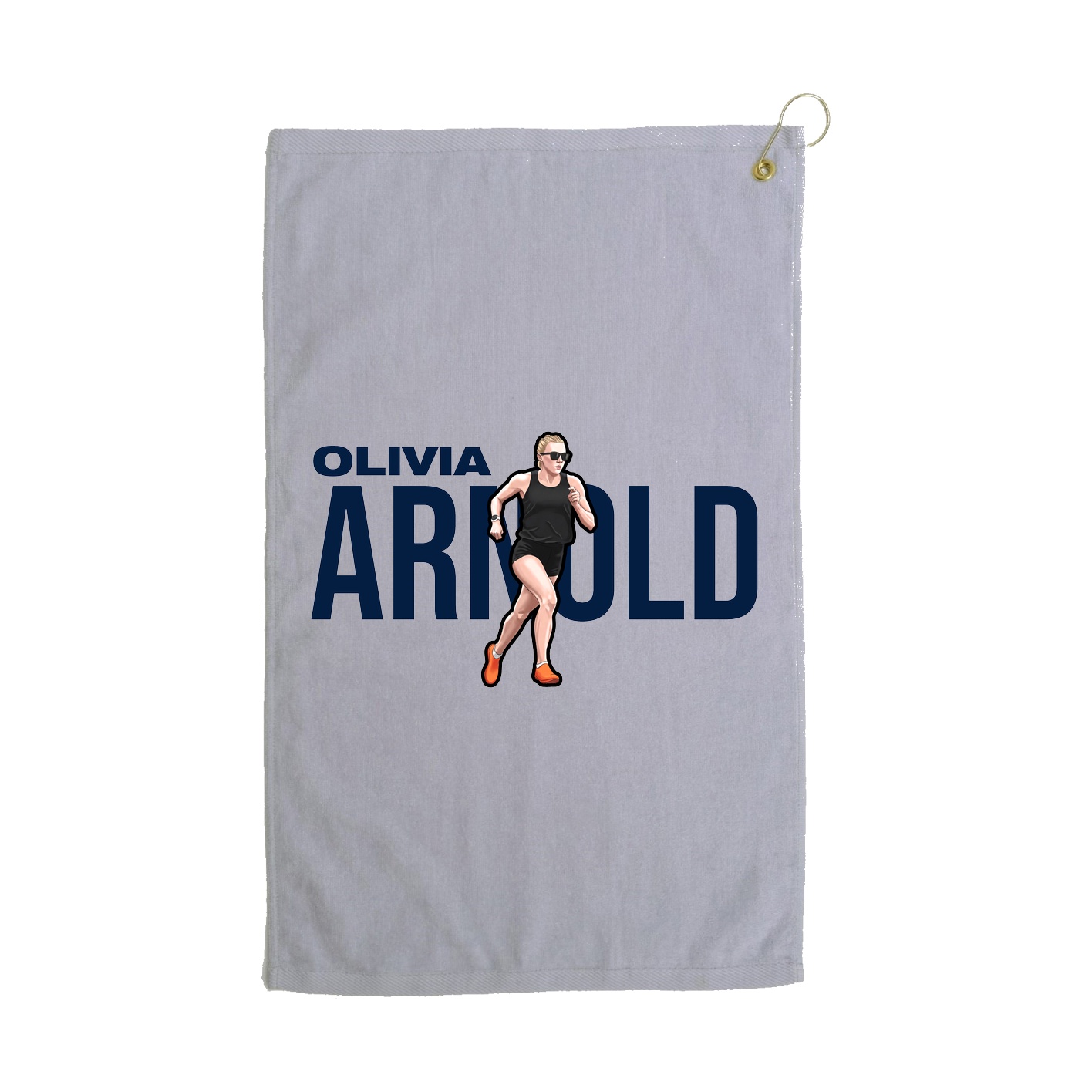 Golf Towel — Player Name in Grey