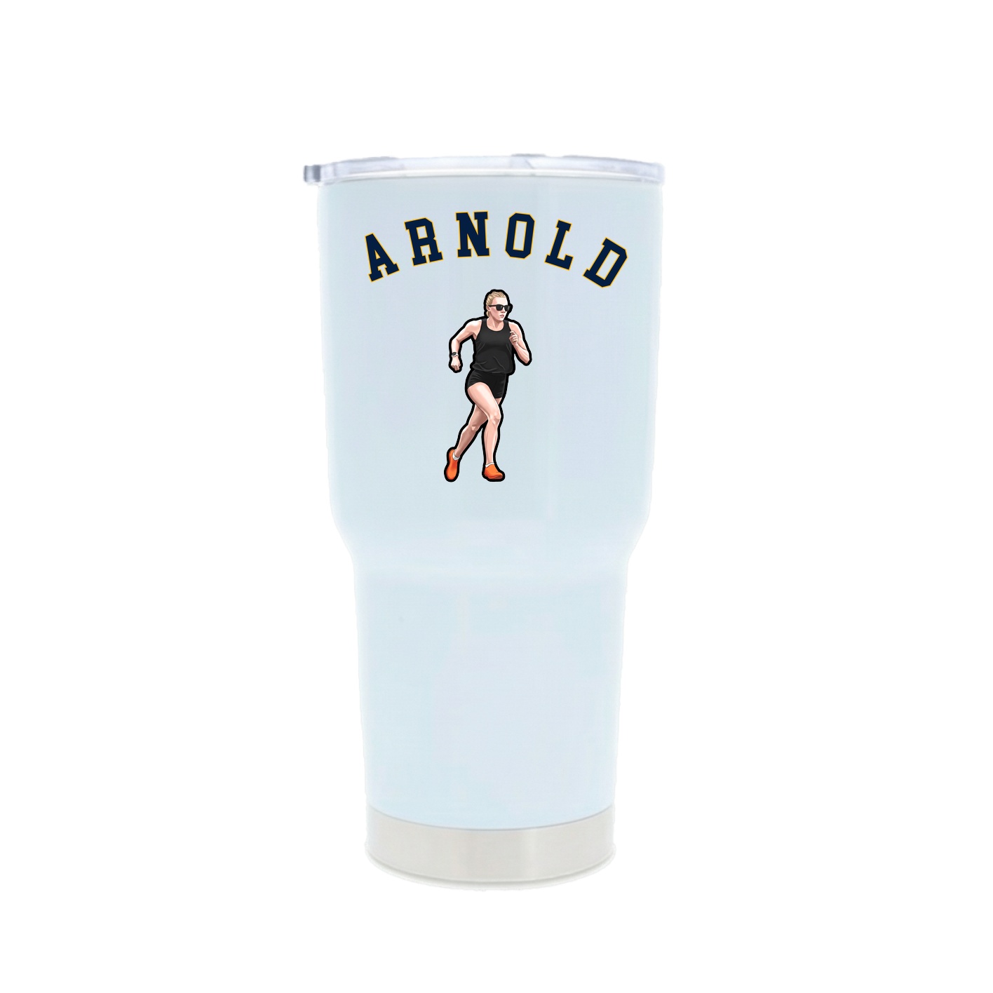 30oz Stainless Steel Tumbler — Shirsey Arch in White