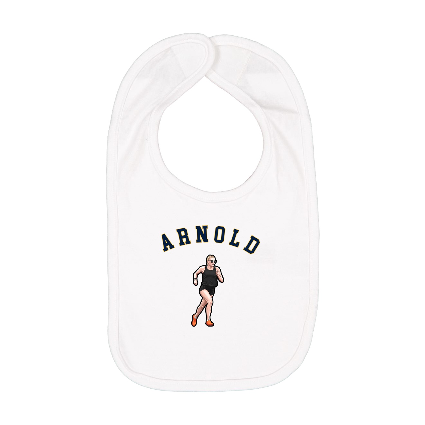 Infant Bib — Shirsey Arch in White