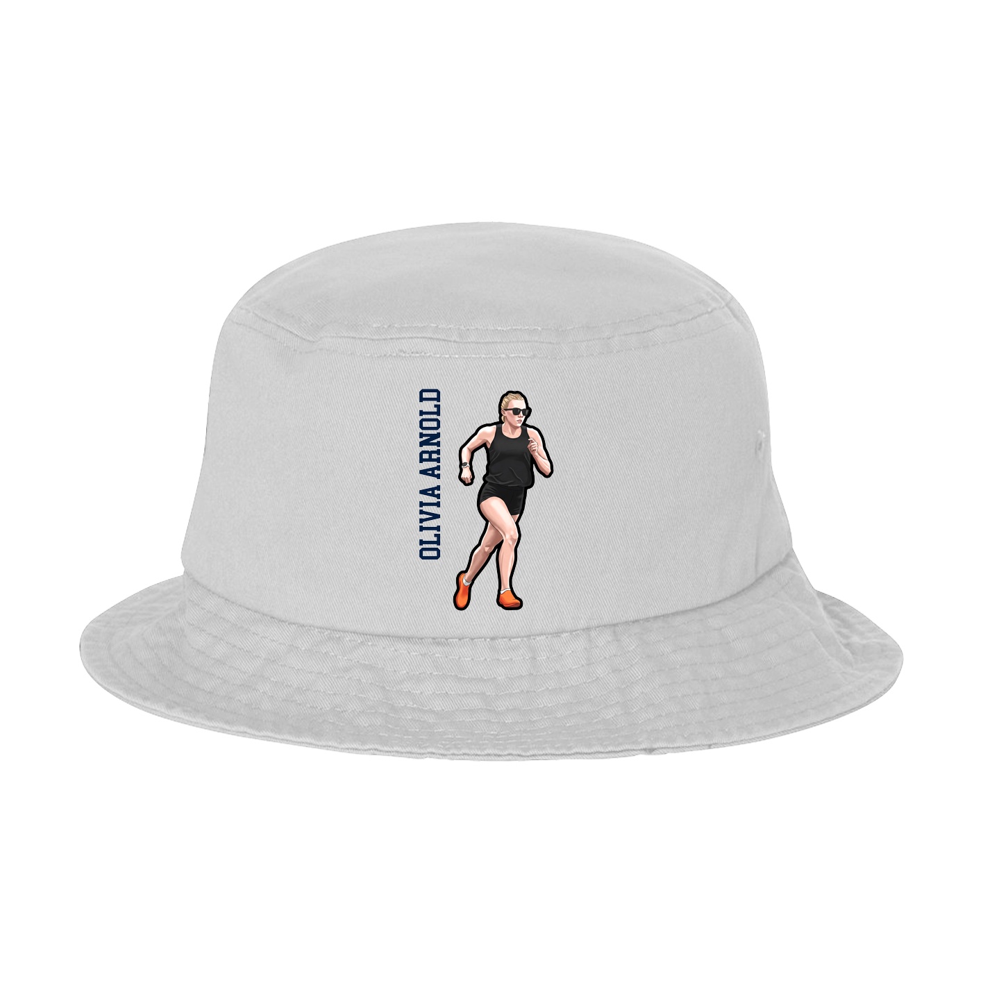 Bucket Cap — Name Vertical in White