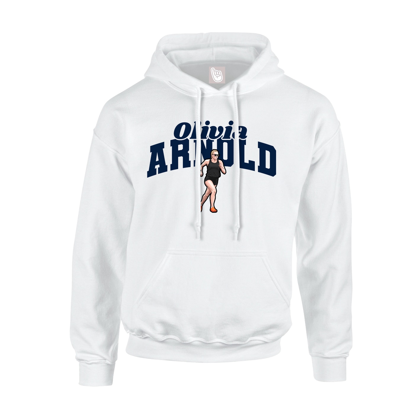 Hoodie — Signature Arch in White