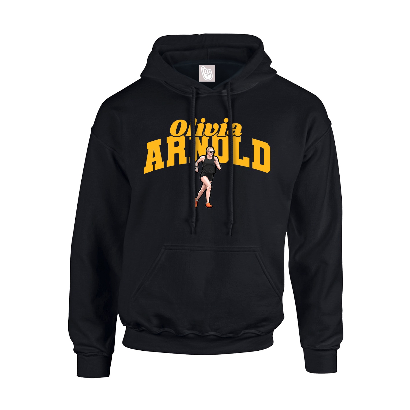 Youth Hoodie — Signature Arch in Black