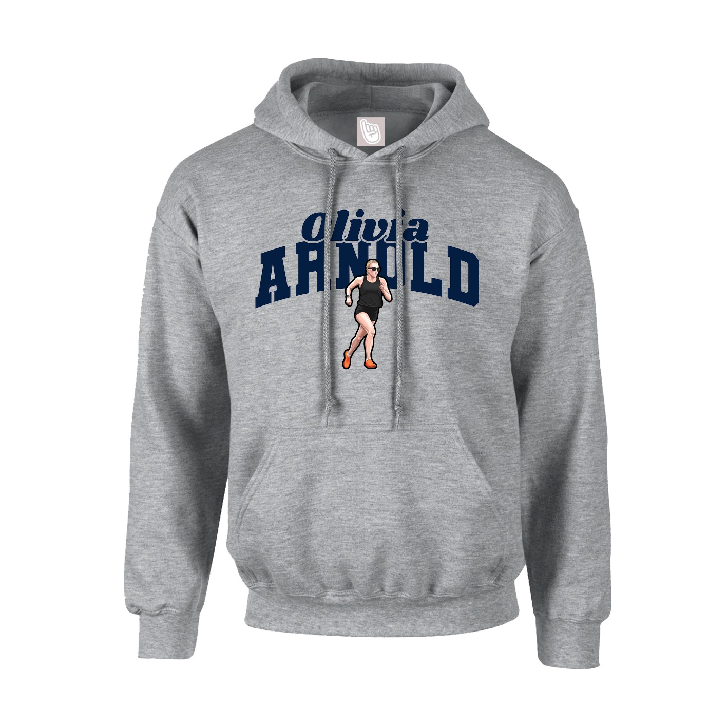 Youth Hoodie — Signature Arch in Grey