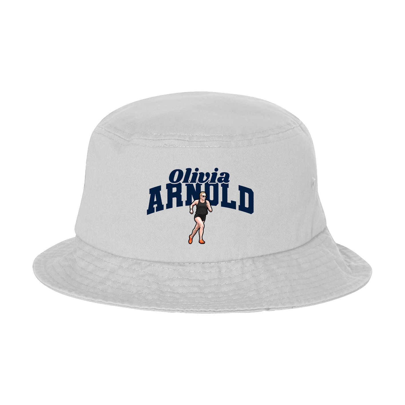 Bucket Cap — Signature Arch in White