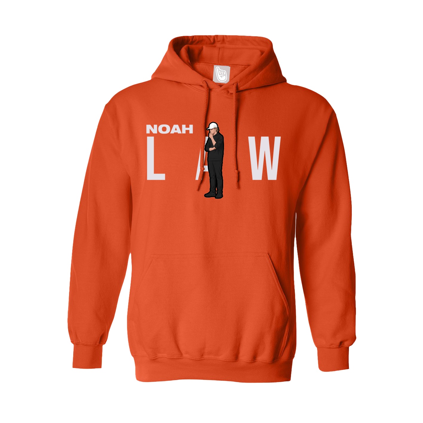 Youth Hoodie — Player Name in Orange