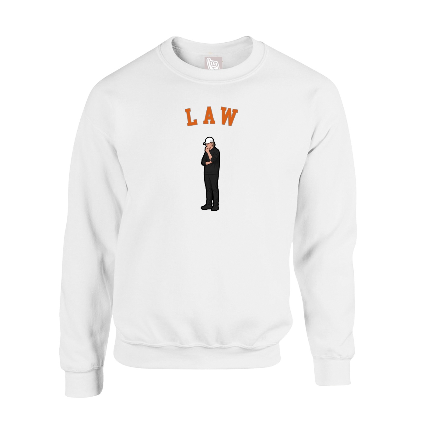 Fleece Crew — Shirsey Arch in White