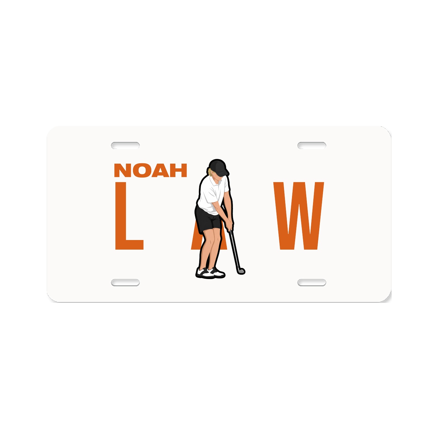 License Plate — Player Name in Classic