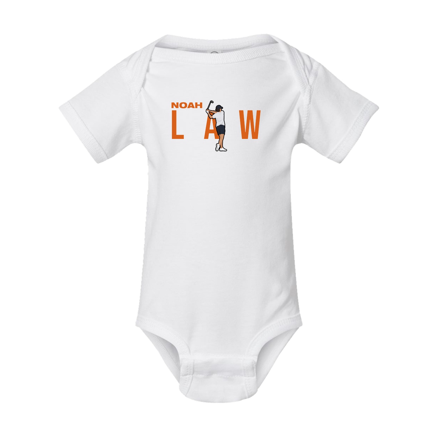 Baby Onesie — Player Name in White